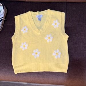 Yellow Just Polly flower vest